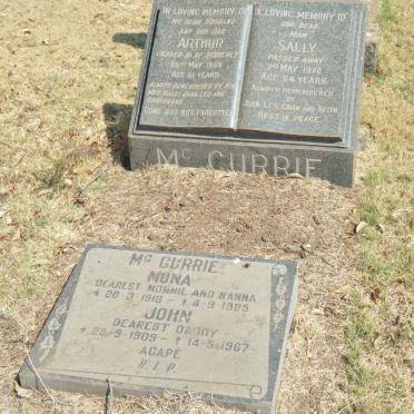 McCURRIE Arthur -1959 &amp; Sally -1970 :: McCURRIE John 1909-1967 &amp; Mona 1913-1985