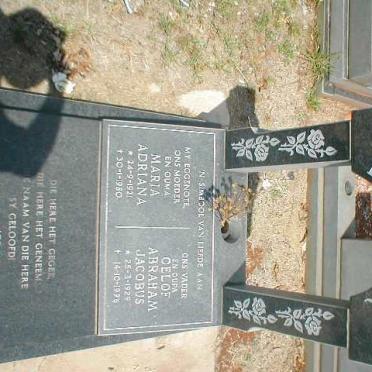 MEYER Oelof Abraham Jacobus, de 1929-1996 &amp; Maria Adriana 1921-1980