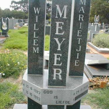 MEYER Willem 1927-1933 &amp; Marietjie 1930-