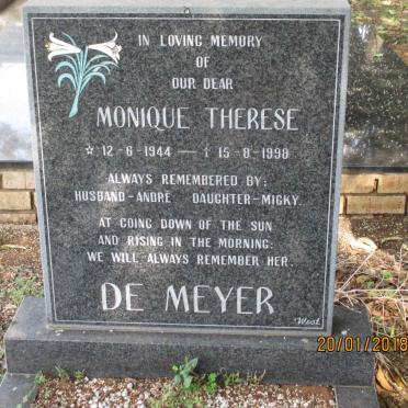 MEYER Monique Therese, de 1944-1998