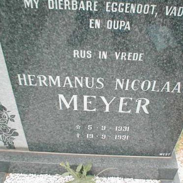 MEYER Hermanus Nicolaas 1931-1991