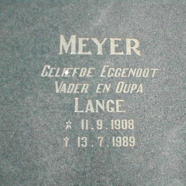 MEYER Lange 1908-1989