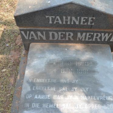 MERWE Tahnee, van der 1990-1991