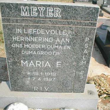 MEYER Maria E. 1919-1997