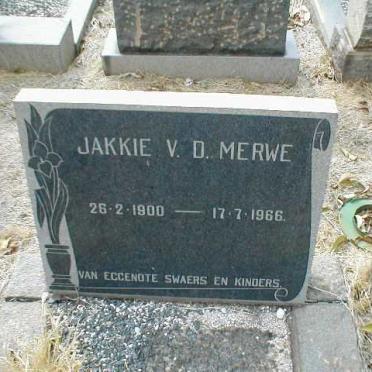 MERWE Jakkie, v.d. 1900-1966