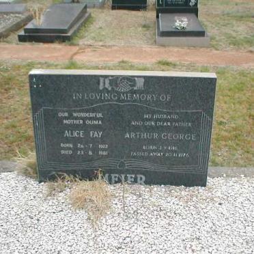 MEYER Arthur George 1916-1976 &amp; Alice Fay 1922-1981