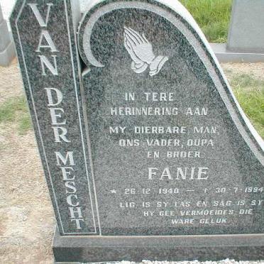 MESCHT Fanie, van der 1940-1994