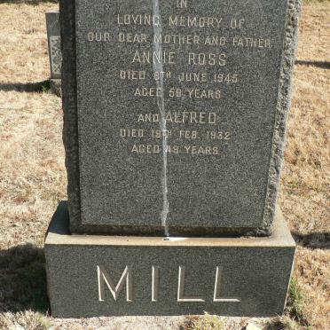 MILL Alfred -1932 &amp; Annie Ross -1945