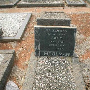 MOOLMAN Anna Margaretha nee SCHUTTE 1881-1968