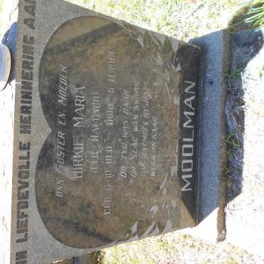 MOOLMAN Dirkie Maria nee HATTINGH 1931-1961