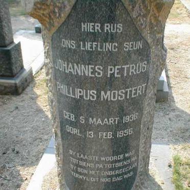 MOSTERT Johannes Petrus Phillipus 1936-1956