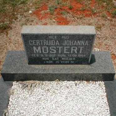 MOSTERT Gertruida Johanna 1902-19?8