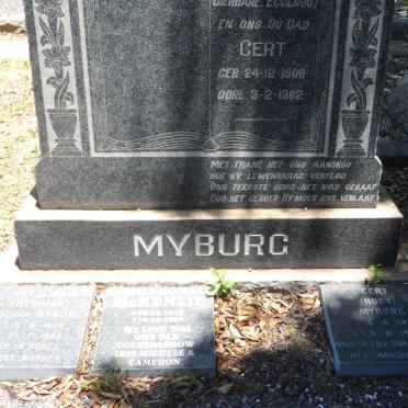 MYBURG Gert 1900-1962 :: MYBURG Carolina Fredrika Paulina 1909-1992 :: McKENZIE Angus Donald 1919-1998