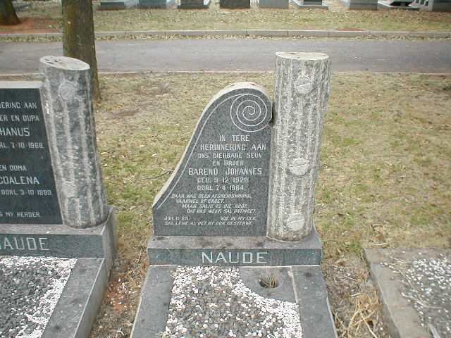 NAUDE Barend Johannes 1920-1964