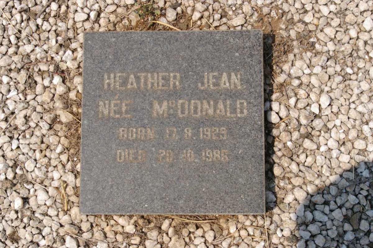 NABAL Heather Jean nee McDONALD 1929-1986