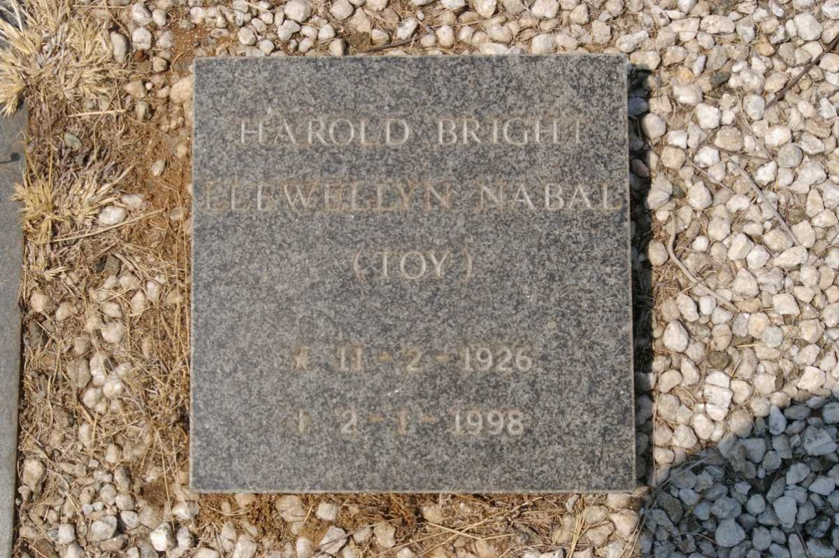 NABAL Harold Bright Llewellyn 1926-1998