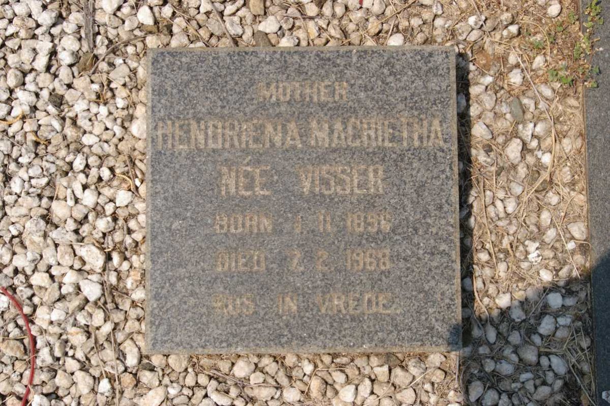 NABAL Hendriena Magrietha nee VISSER 1896-1968