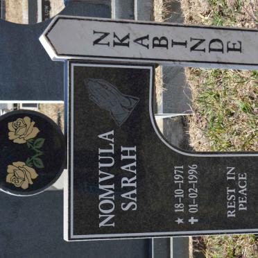 NKABINDE Nomvula Sarah 1971-1996