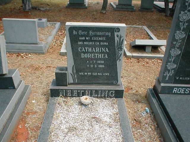NEETHLING Catharina Dorethea 1938-1986