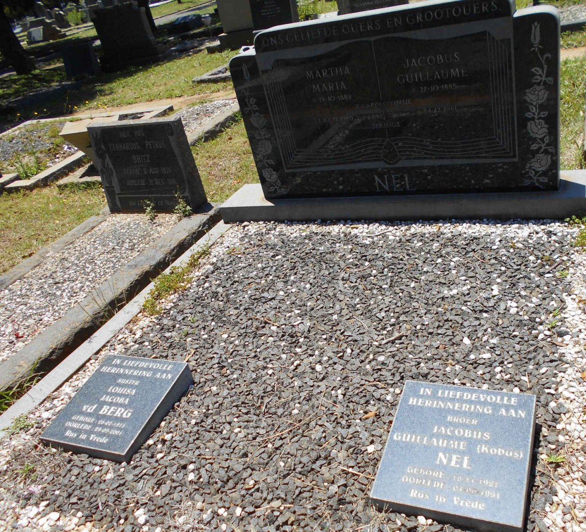 NEL Jacobus Guillaume 1885-1961 &amp; Martha Maria 1889-1965