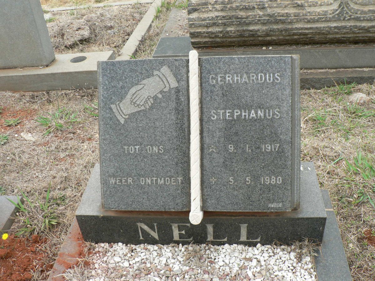 NELL Gerhardus Stephanus 1917-1980 &amp; Anna Susanna Cornelia 1924-2015