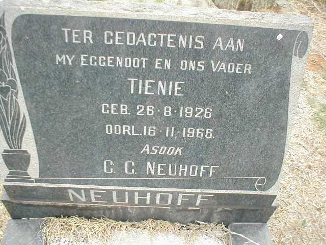 NEUHOFF Tienie 1926-1966 :: NEUHOFF C.G.