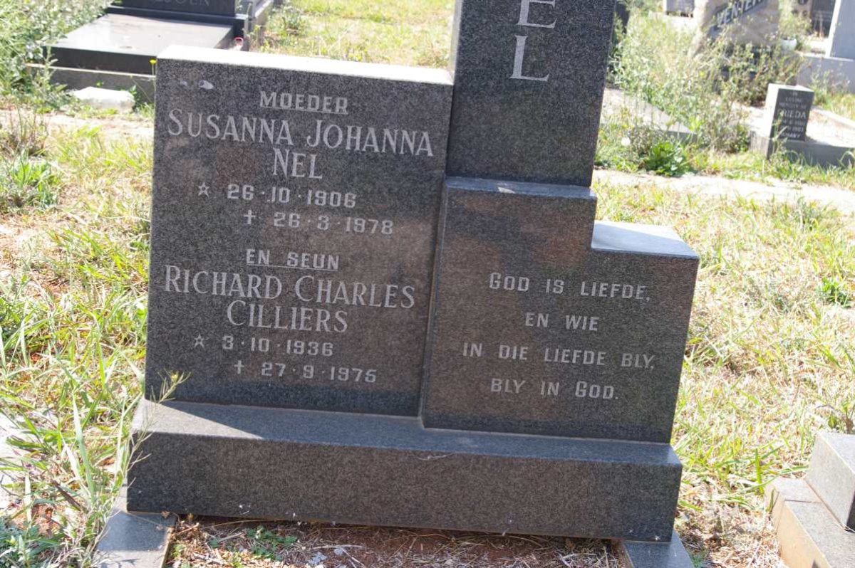 NEL Susanna Johanna 1906-1978 :: CILLIERS Richard Charles 1936-1975