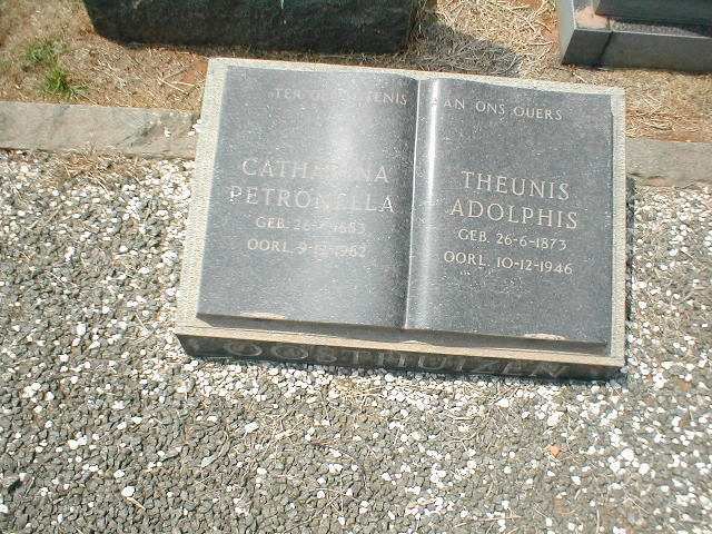 OOSTHUIZEN Theunis Adolphis 1873-1946 &amp; Catharina Petronella 1883-1962