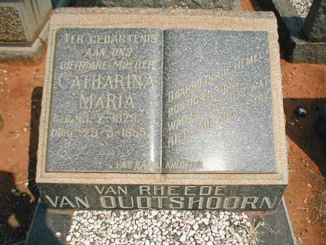 OUDTSHOORN Catharina Maria, van Rheede van  1879-1955