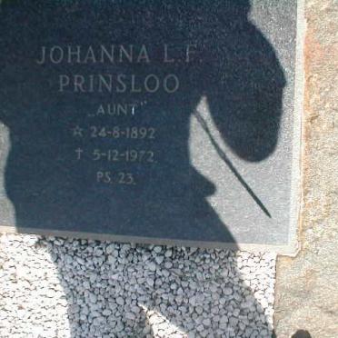 PRINSLOO Johanna L.F. 1892-1972
