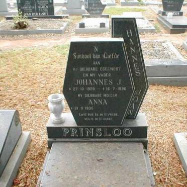 PRINSLOO Johannes J. 1929-1986 &amp; Anna 1935-