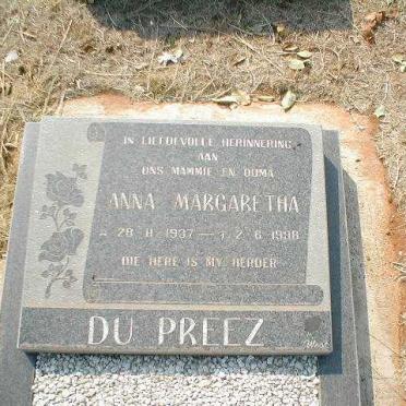 PREEZ Anna Margaretha, du 1937-1998