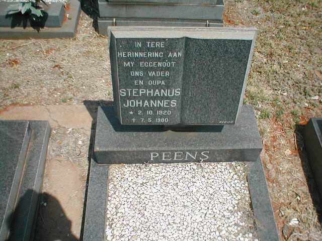 PEENS Stephanus Johannes 1920-1980