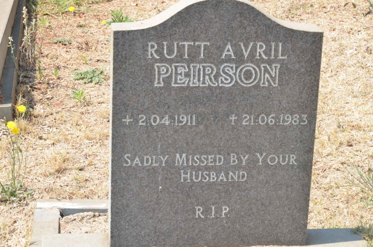 PEIRSON Rutt Avril 1911-1983