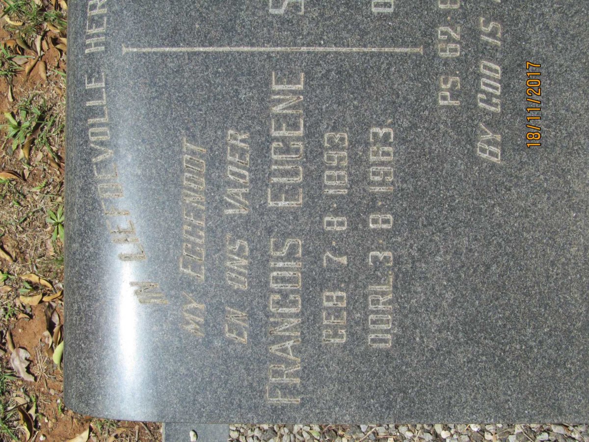 PUREN Francois Eugene 1893-1963 &amp;  Susanna Maria 1905-1999