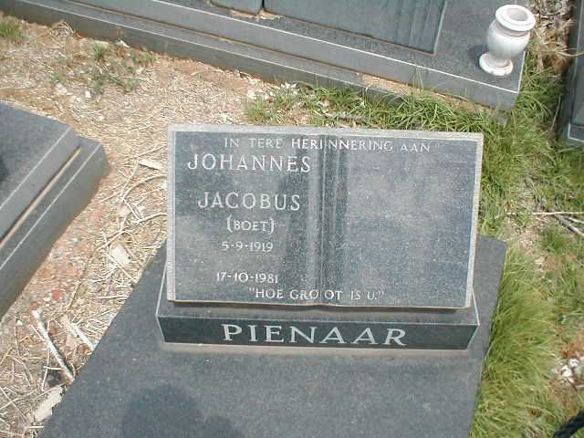 PIENAAR Johannes Jacobus 1919-1981
