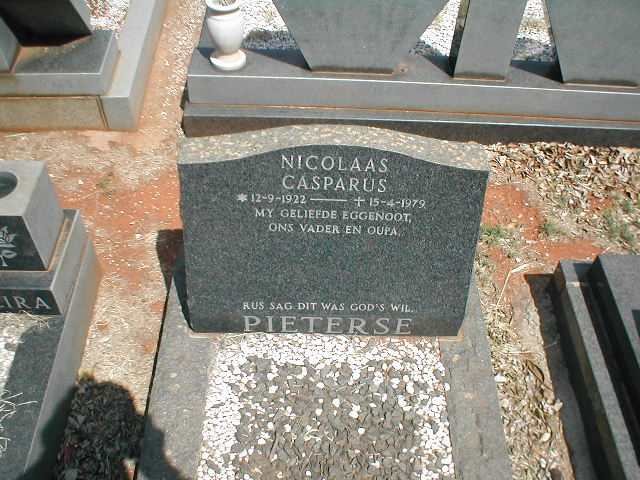PIETERSE Nicolaas Casparus 1922-1979