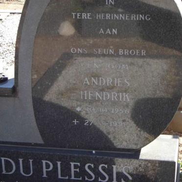 PLESSIS Anna C.B., du 1926-1977 :: DU PLESSIS Andries Hendrik 1956-1991