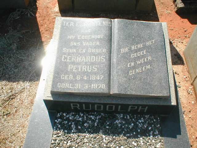 RUDOLPH Gerhardus Petrus 1947-1970