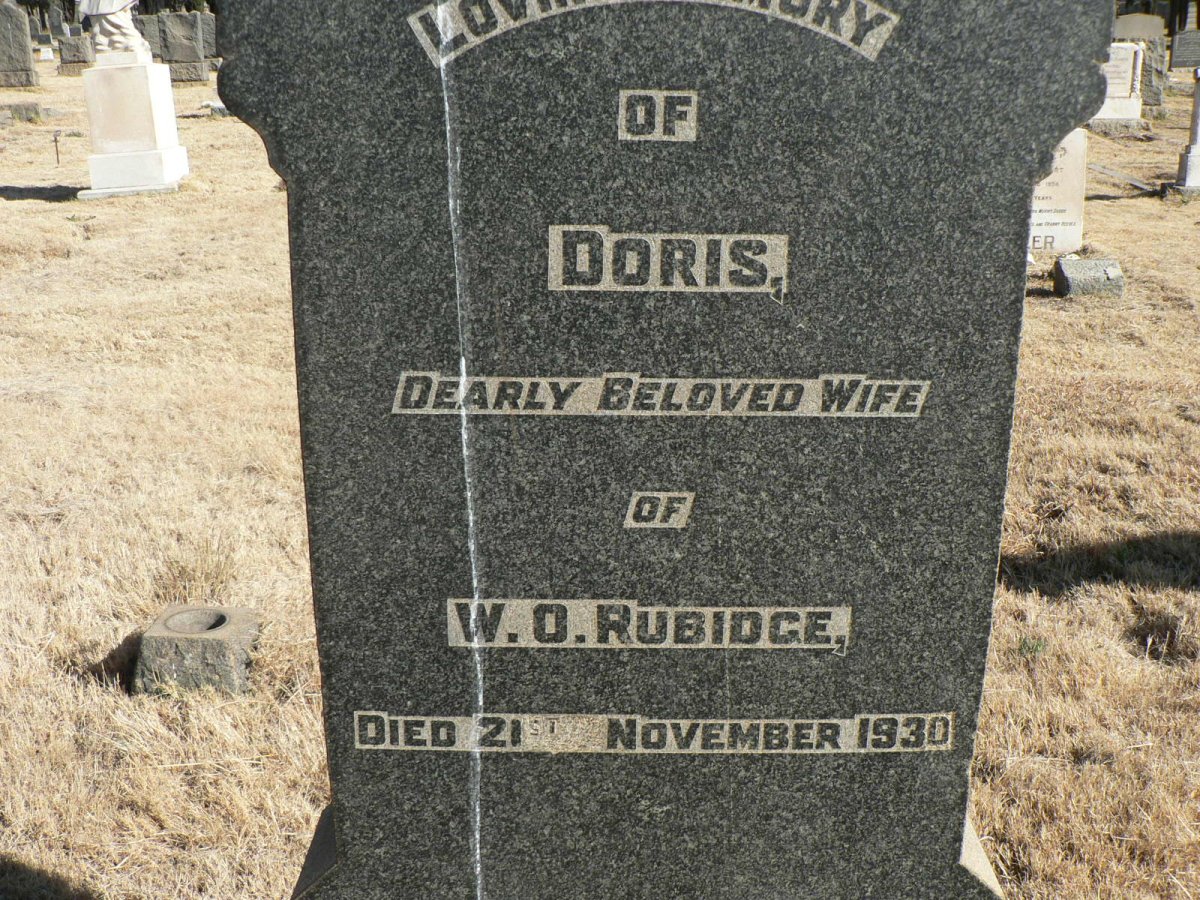 RUBIDGE Doris -1930