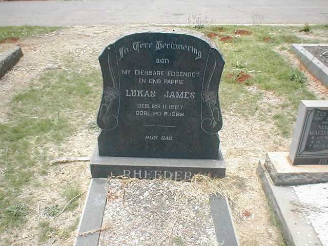 RHEEDER Lukas James 1927-1969