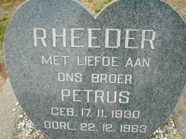 RHEEDER Petrus 1930-1963