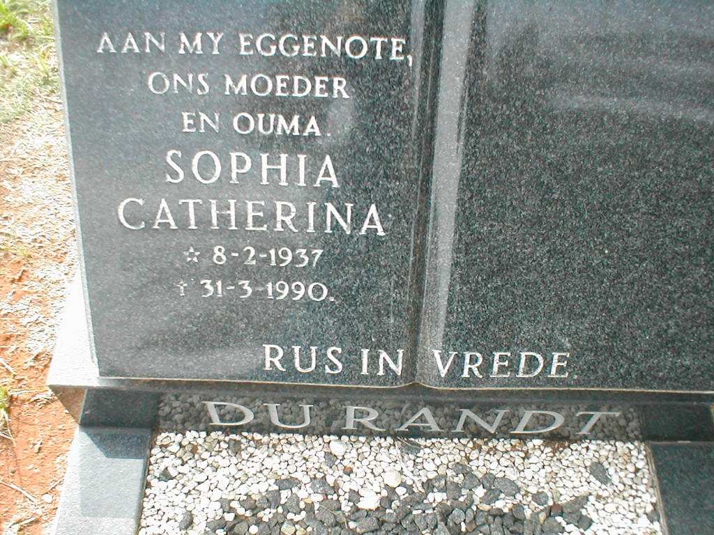 RANDT Sophia Catherina, du 1937-1990