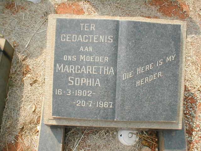 RAND Margaretha Sophia, du 1902-1967