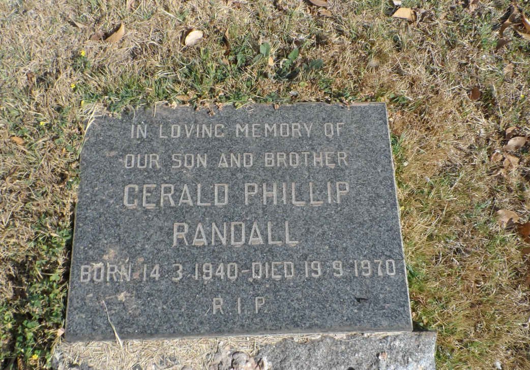 RANDALL Gerald Phillip 1940-1970