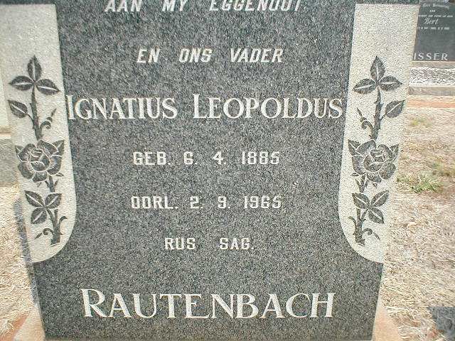 RAUTENBACH Ignatius Leopoldus 1885-1965