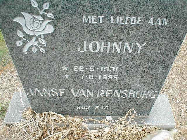 RENSBURG Johnny, Janse van 1931-1995