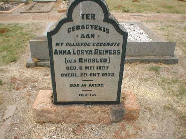 REINERS Anna Losya nee GROBLER 1897-1932