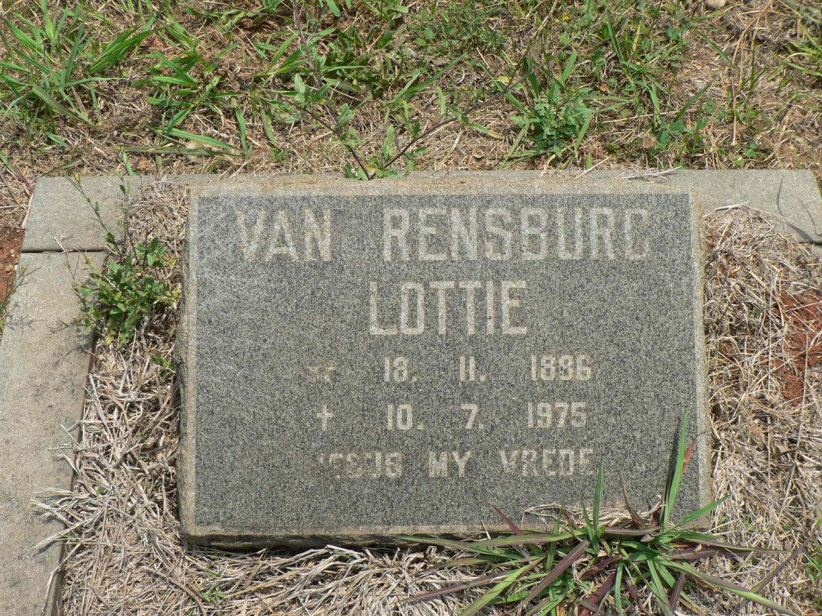 RENSBURG Lottie, van 1886-1975