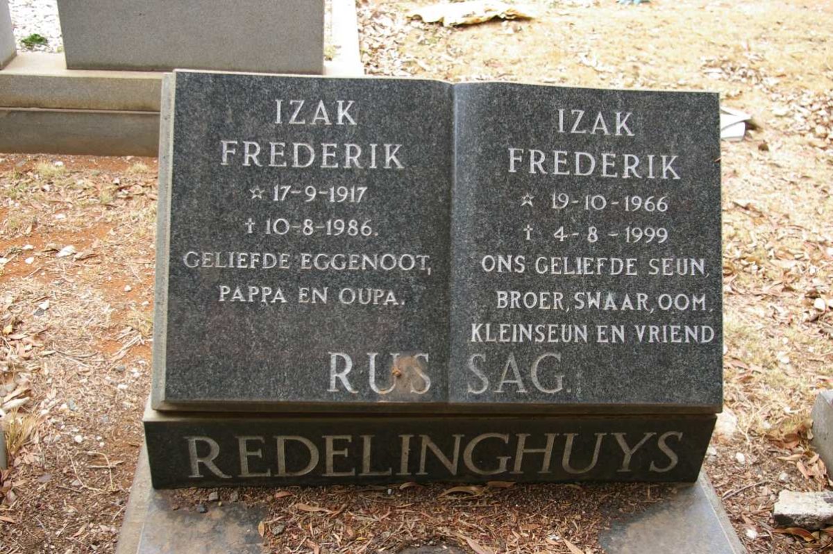 REDELINGHUYS Izak Frederik 1917-1986 :: REDELINGHUYS  Izak Frederik 1966-1999